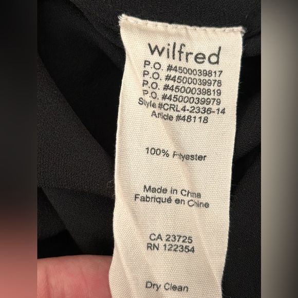 Aritzia Wilfred fabric made in Japan Black Tank Top, size XS - Picture 6 of 6